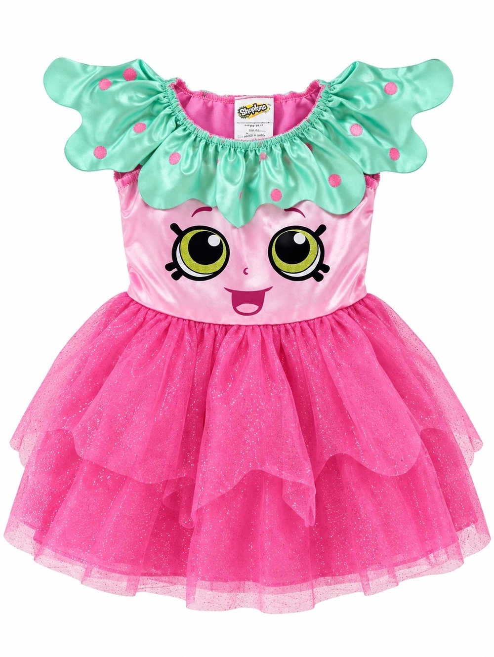 Shopkins Ice Cream Girls Halloween Costume Pink Glitter Tulle Dress Size 4-6X